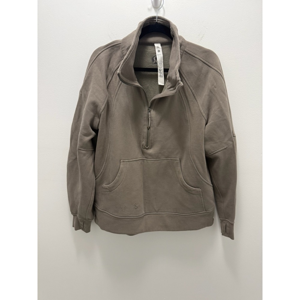 Lululemon Scuba Oversized Half-Zip Hoodie Taupe Brown M/L
